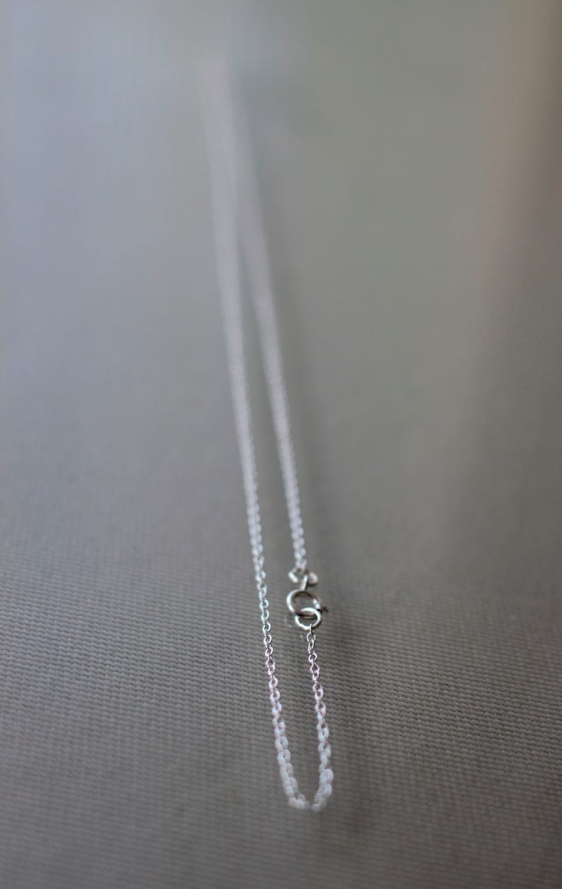 Sterling Silver Chain Necklace 925 made any length for charms,pendant,Dainty Cable 1mm choose 15 inch,16,17,18,19,20,21,22,23,24,25,26,14,13 image 3