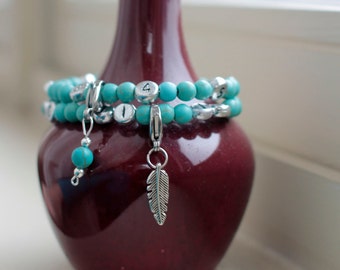 Add an EXTRA CHARM to your nursing/breastfeeding  bracelet - New Mom Gift / Baby Shower Gift - Feather charm - Boho - Silver Feather