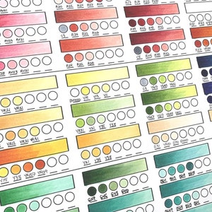 Foglio di campioni di sfumatura per pennarelli ad alcol vuoti Versione II - Foglio di campioni digitali / COPIC / Ohuhu / Pennarelli ad alcol / Risorse artistiche