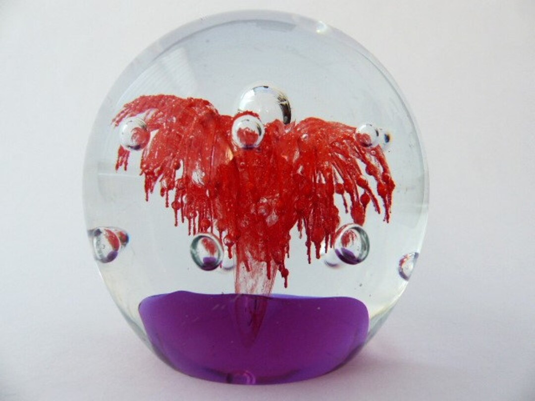Inflatable Paperweight Large Vintage Glass Paperweight - Volcano Exploding Glass Paperweight ...