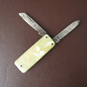 Art Deco PenKnife /Fruit Knife Double Bladed --  We Do Combine Shipping