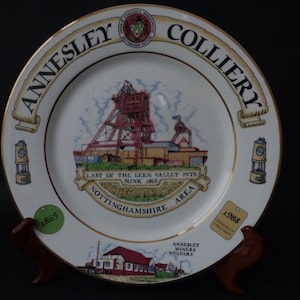 Mining Memorabilia - Annesley Colliery - 1865 - 1988 - Commemorative Plate