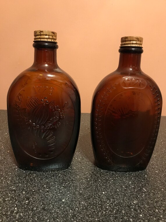 Vintage Log Cabin Syrup Bottles Etsy
