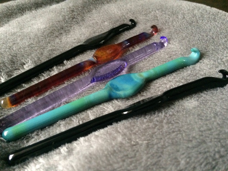 Glass crochet hooks Etsy