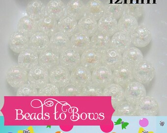 Chunky Round Acrylic Beads Chunky Bead Supply Chunky Gumball Beads Bubblegum Beadss NEW 20mm Faceted White Disco Bubblegum Beads