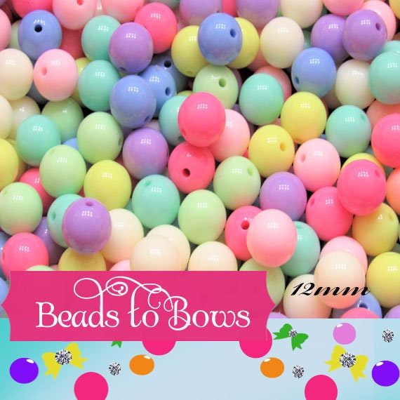 12mm Bubblegum Beads, Chunky Bright Colored Beads, Chunky Necklace Supply  Bead, Gumball Beads, Bubblegum Beads, DIY Bead Supply