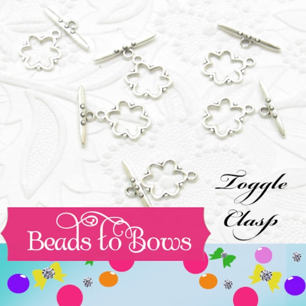 NEW Antique Silver Toggle Clasps, Bubblegum Jewelry Clasp, Chunky necklace supply, Lead Free and Cadmium Free, 19x15x1.5mm