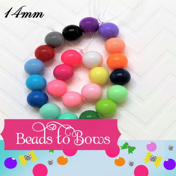 25Ct. 14mm Bubblegum Bead Mix, 2.99 Bright Colored Bubblegum Beads, Bulk Gum Ball Beads, Round Bubblegum Beads, Acrylic Bead