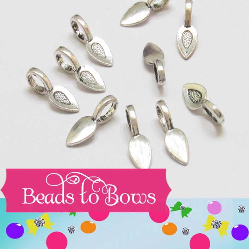 Tear Drop Style Bails Glue On Flat Pad Bail Pendant Bale Bottlecap Findings Tibeten Style Medium Bails Bottlecap Supply Quality Bailes