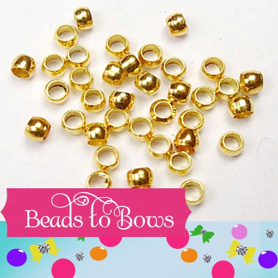 200 Crimp Beads 1.25 Tube for Crimping Beads, 2mm in Diamater, Crimp Bead  Barrel Bead, Necklace Tube Crimp Beads, Beading Supply Crimp Bead 