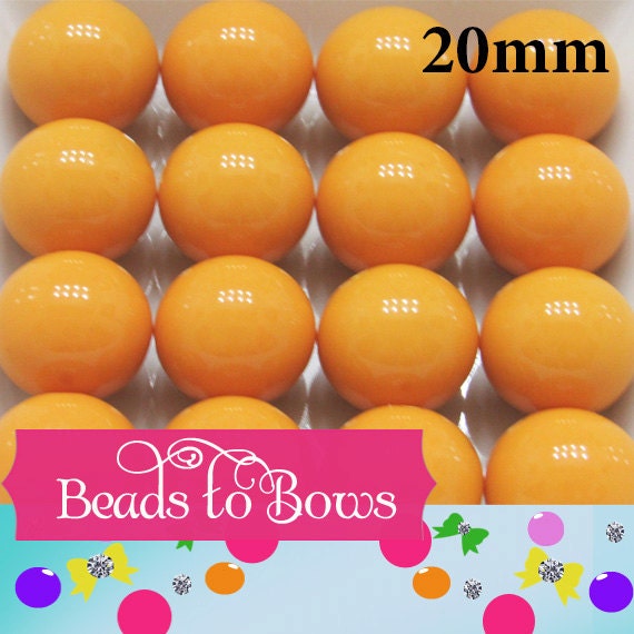 20mm Dark Mustard Bubblegum Beads, Acrylic Beads, Bubblegum
