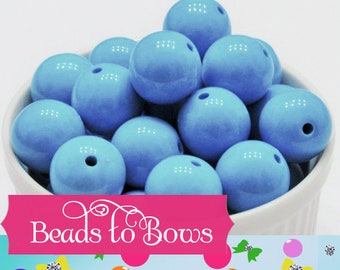 20mm Turquoise Bubblegum Beads, Gumball Beads, Solid Acrylic Beads, Chunky Bead Supply, Jewelry Supply Bead