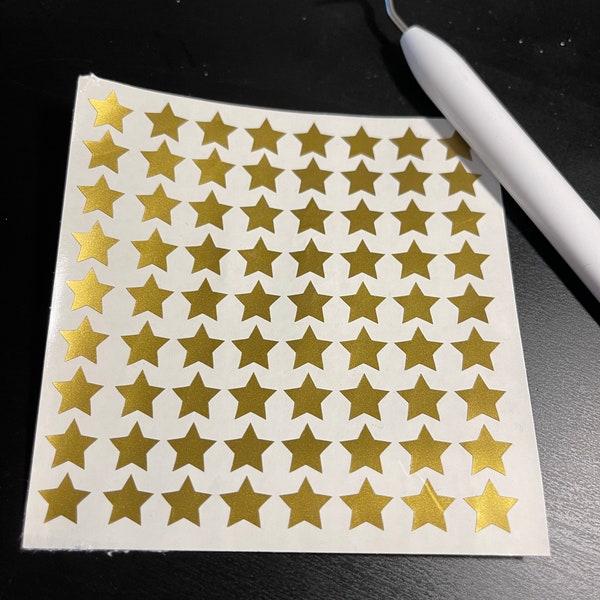 72 Count Waterproof Vinyl Gold Star Stickers-Perfect for Every Occasion Such as Charts, Schools, Awards, Graduations, and Wedding Decoration