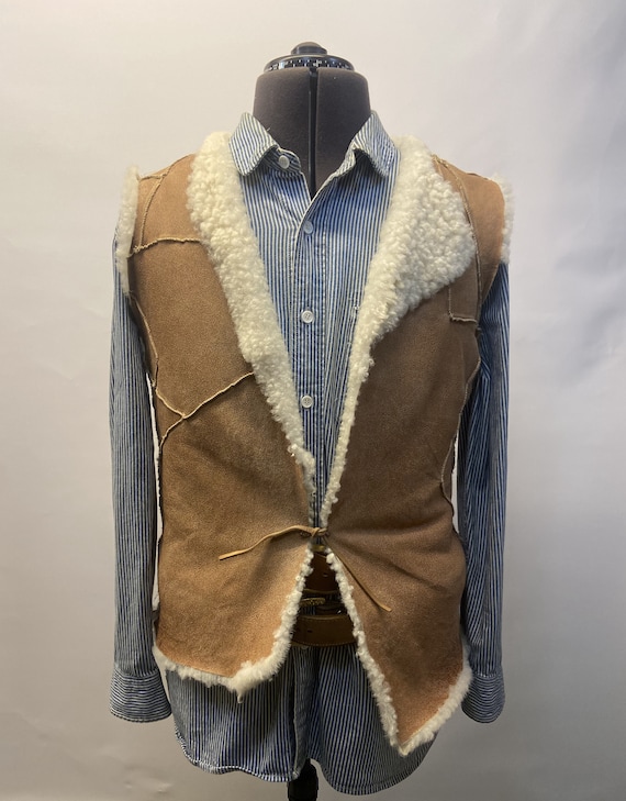 トップス INAISCE Early Destroyed Sheepskin Vest Handmade Sheepskin Vest | Clint Eastwood 'man With No Name' Style