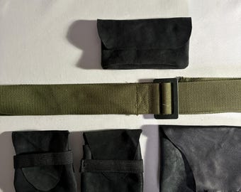 Handmade Princess Leia Battle of Endor Belt, Holster and pouches | ROTJ Costume Accessory Return of the Jedi