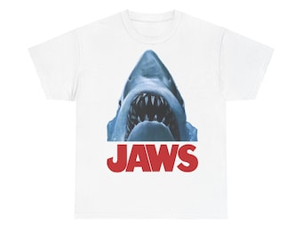 Jaws Shark Face T-Shirt | Vintage Movie Logo Tee