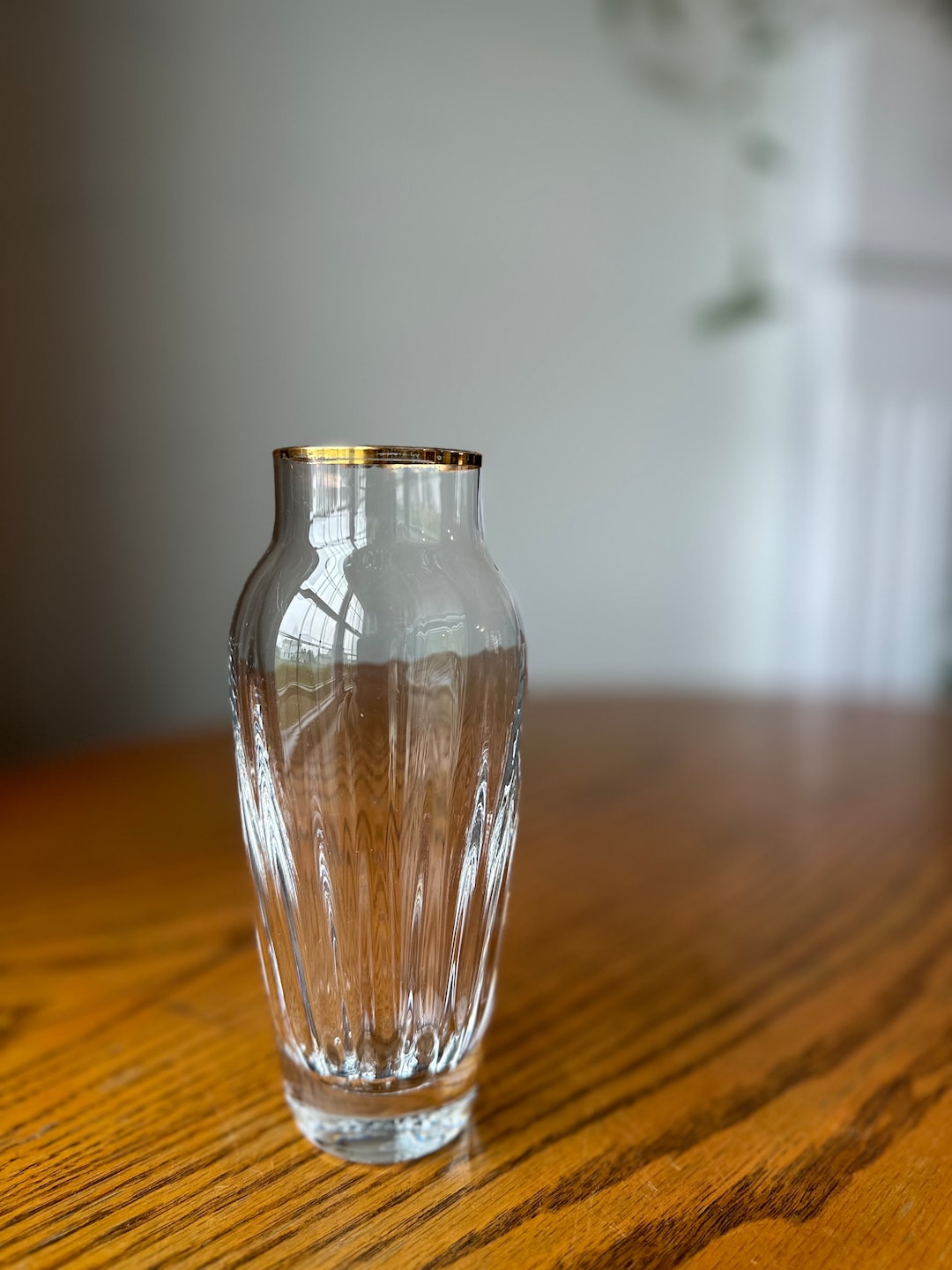 Vintage Lenox Crystal Vase Gold Trim Rare Etsy