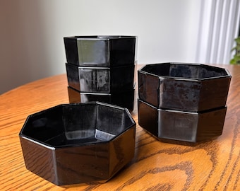 Vintage 1980’s Arcoroc France Octime Octagonal Bowls, small, Set of 6