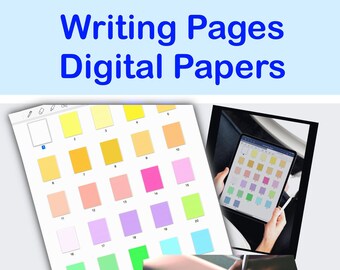 27 Narrow Rule Lined Writing Pages GoodNotes, Notability, Color Pages, Instant Download, Digital Journal Pages, Digital Notebook Pages
