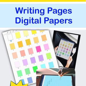 27 Narrow Rule Lined Writing Pages GoodNotes, Notability, Color Pages, Instant Download, Digital Journal Pages, Digital Notebook Pages