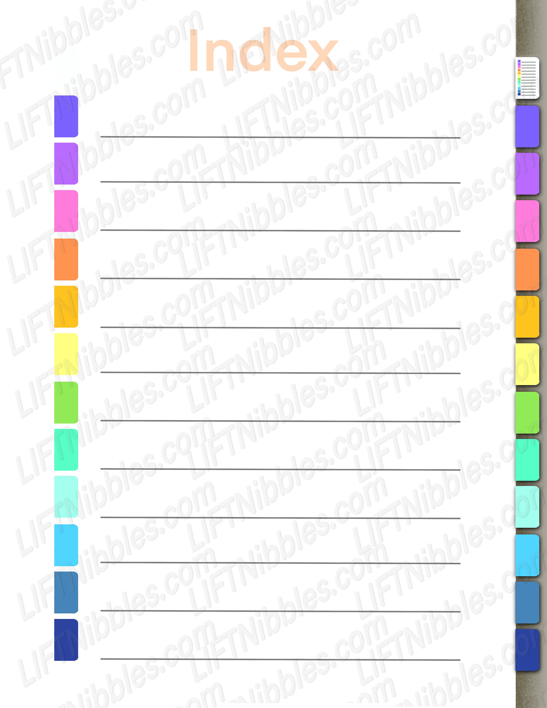 12 Tab Dividers Digital Tabbed Page Dividers for Goodnotes Etsy