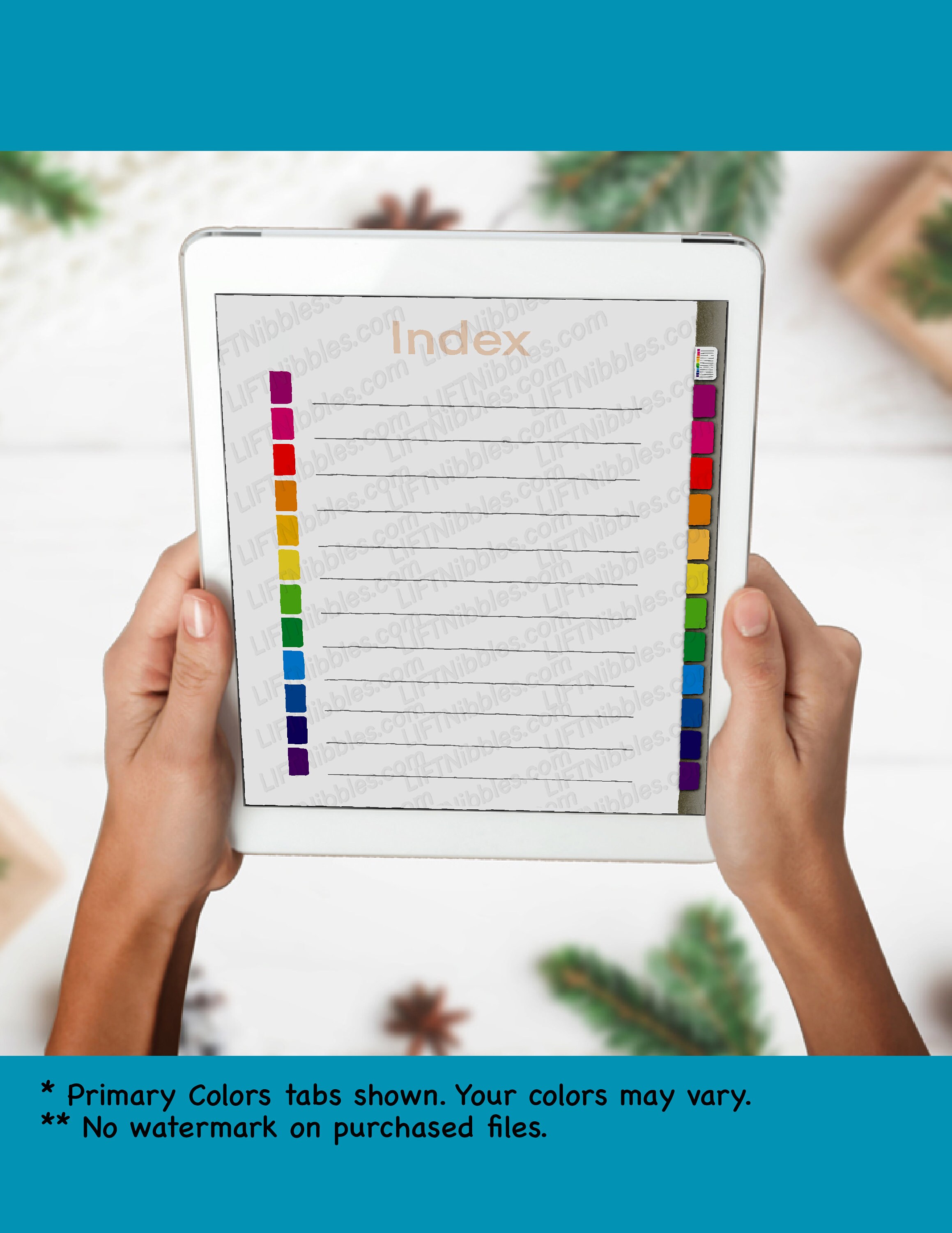 12 Tab Dividers Digital Tabbed Page Dividers for Goodnotes Etsy