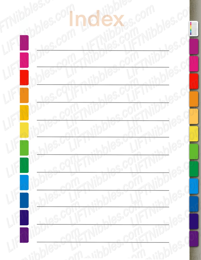 12 Tab Dividers Digital Tabbed Page Dividers for GoodNotes Etsy