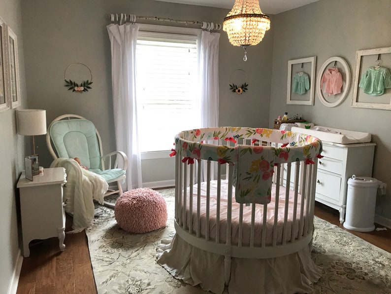 Floral Crib Rail Teething Guard Set of 3 Etsy