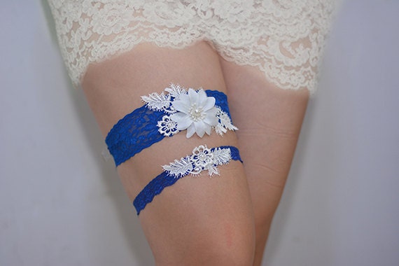 Liga novia azul Liga de encaje Liga de novia algo azul de | Etsy México