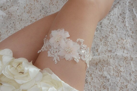 lace bridal garter, wedding garter, bride garter,  lace garter , bead…