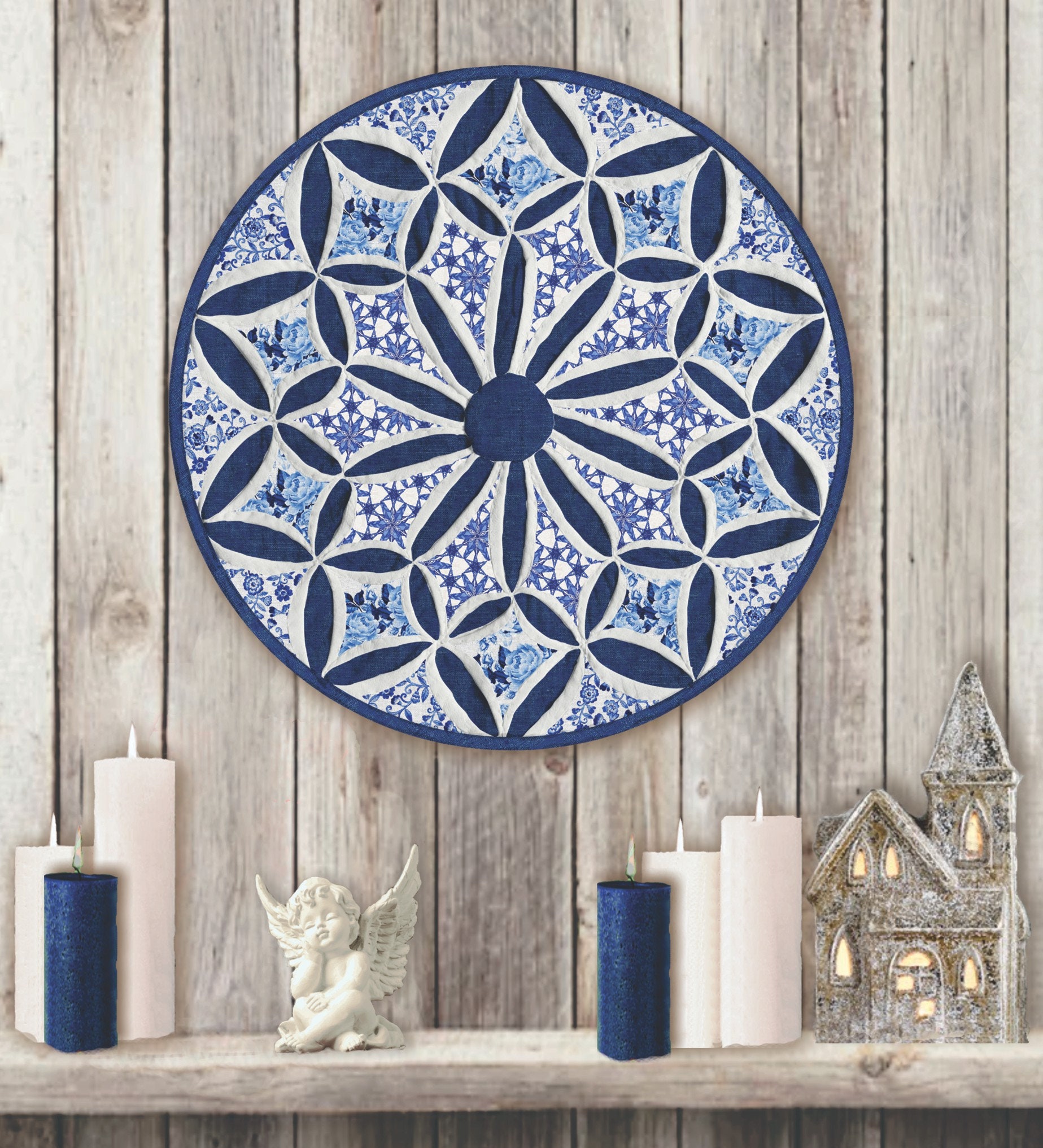 Cathedral Window Wall Hanging Tutorial. PDF Download Patterns Video