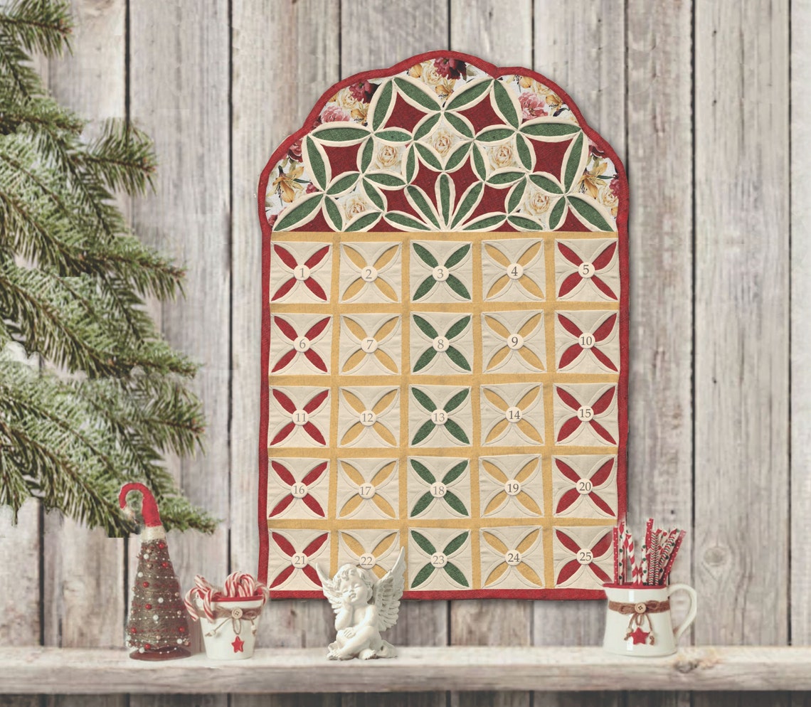 Cathedral Window Advent Calendar Tutorial. PDF Download Etsy