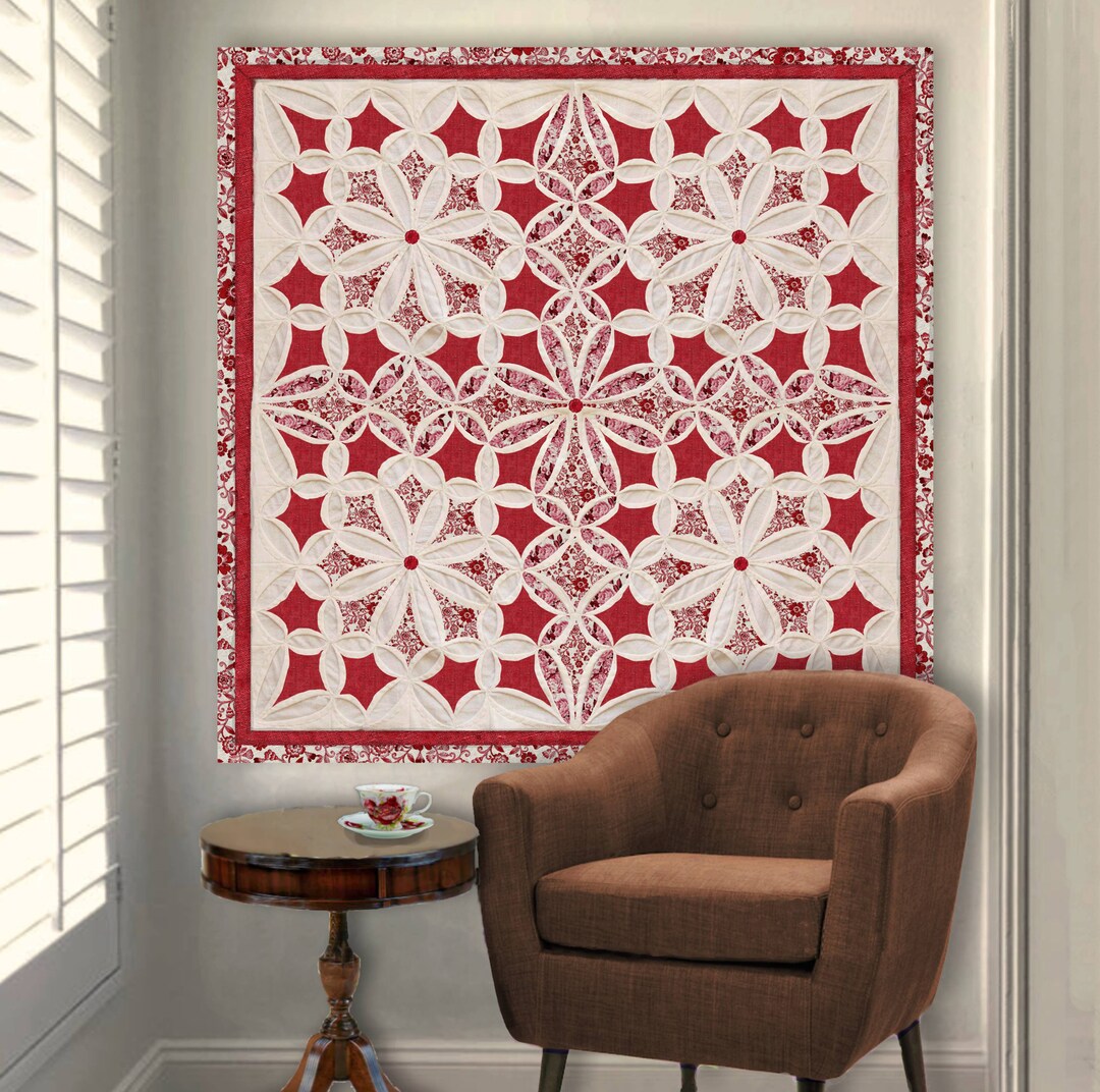 Cathedral Window Wall Hanging Tutorial. PDF Download Patterns Video