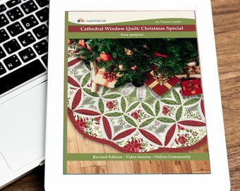 EBOOK "Cathedral Window Quilts Christmas Special" Digital Version. Patterns and video lessons