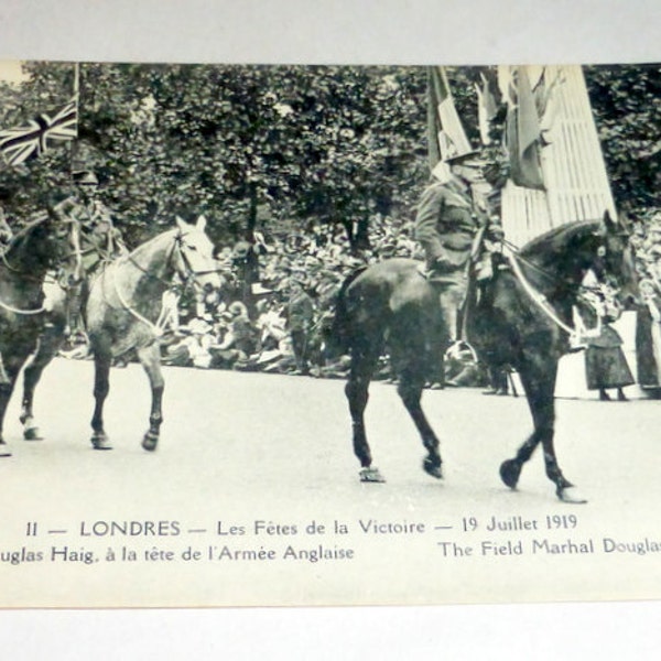 July 1919 WWI France Historic Photo Postcard Field Marshall Douglas Haig London