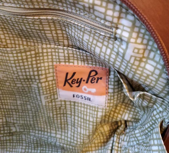 Fossil Key Per Dome Coated Canvas Purse Handbag P… - image 3