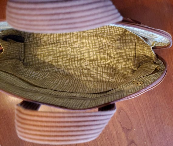 Fossil Key Per Dome Coated Canvas Purse Handbag P… - image 4