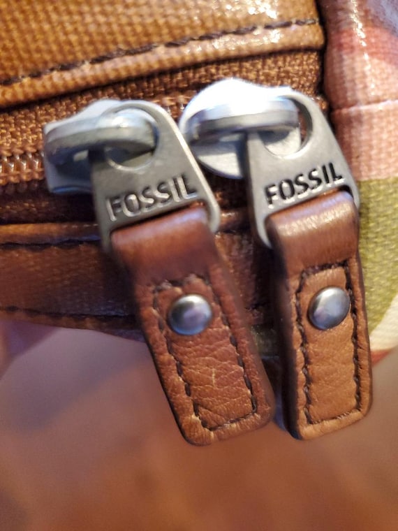 Fossil Key Per Dome Coated Canvas Purse Handbag P… - image 5