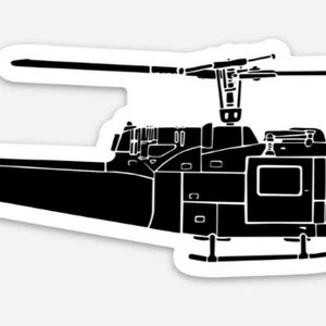 KillerBeeMoto: Vintage Bell UH-1 Irokesen Huey Vinyl Sticker Illustration