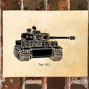 KillerBeeMoto: Limited Print of A German World War Two Tiger Tank MK 1 of 50 Print
