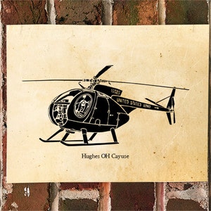 KillerBeeMoto: Limited Print Hughes OH Cayuse Helicopter Print 1 of 50