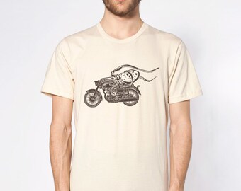 KillerBeeMoto: Octopus On Cafe Racer Motorcycle Motorcycle T-Shirt