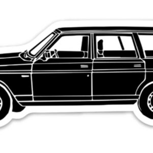 KillerBeeMoto: Vintage Station Wagon Vinyl Sticker Illustration