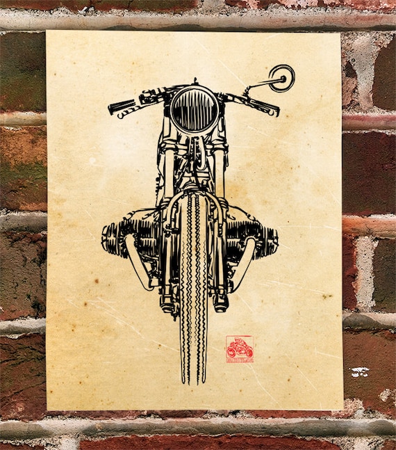 Killerbeemoto: Limited Prints German Engineered Vintage Cafe Racer
