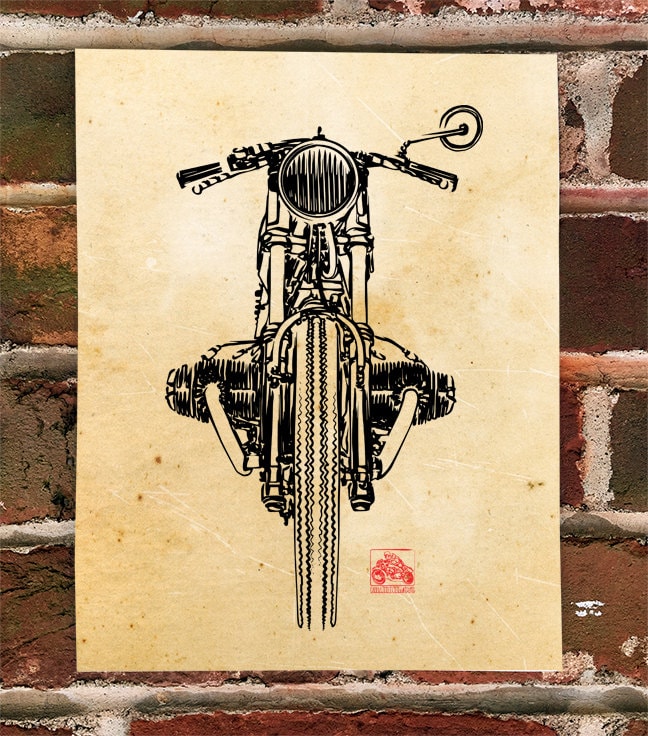Killerbeemoto: Limited Prints German Engineered Vintage Cafe Racer