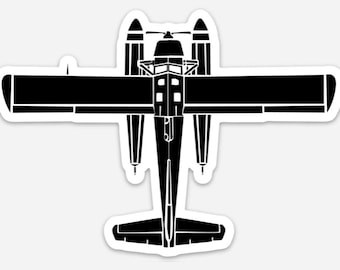 KillerBeeMoto: de Havilland Canada DHC-2 Beaver Sea Plane Vinyl Sticker Illustration