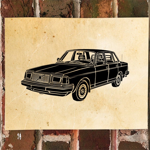 KillerBeeMoto: Limited Print Vintage Swedish Sedan Automotive Print Print 1 of 50