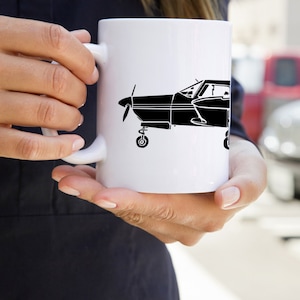 KillerBeeMoto: Coffee Mug Limited Release PA-28 Recreational Aircraft Drawing On Coffee Mug