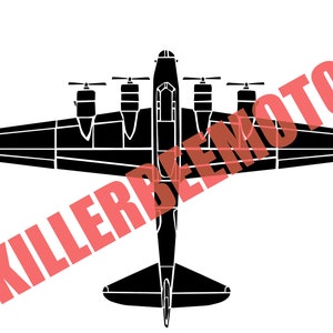 KillerBeeMoto: Personal Use License B17 Flying Fortress Bomber .PNG/.EPS Digital Files