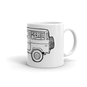KillerBeeMoto: Limited Release Vintage Japanese Truck SUV FJ40 Illustration On A Coffee Mug